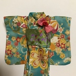 No.3456りかちゃんの着物と帯飾りのセット