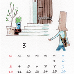 2019　イラストカレンダー　ハガキサイズ
