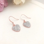 〈ピンクゴールド〉グルーデコ❤︎ハートのぷっくりピアス(イヤリング)