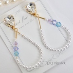  heart bijou× pearl hoop