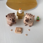 将棋をするイノシシさんコンビお正月セット