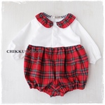 fr*70size*フリル衿ロンパース*フランネル