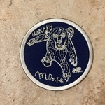 ウキウキモンキー 刺繍ワッペン