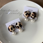 レオパードカボションピアス＊イヤリング
