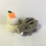 イノシシと鏡餅