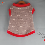フレンチブルドッグ・パグ 用【フレブル 犬服】グレー×シロ  リボントレーナー