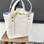  【限定生産】  巾着付きTOTE BAG mini / アイスグレー