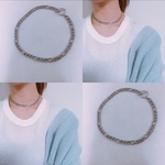 ♡No.156♡シルバーシンプルチェーンチョーカー♡ネックレス