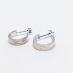 木目金リングピアス 002