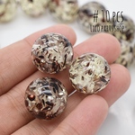 10個 ＊ brown chip 16mm 樹脂製ビーズ