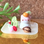 🎍 鏡餅 おもち お正月 スイーツ 鏡餅 みたいな パンダ アイス  ミニチュア フード