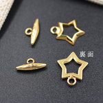 M1511  3套 アクセサリー金具 マンテル 星 ゴールド  3X【1セット】