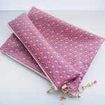 ◇◆Special Price◆◇　LIBERTY　　Heart Canopy 　ハート・キャノピー 　４Ｒ　レッド&ピンク　 　クリアポケットポーチ　Ａ５サイズ　&　ペンケースセット