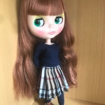 【送料無料】ブライス/リカちゃん ミニプリーツスカート、トップス、靴下セット