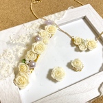 福袋2019  ホワイトローズ アクセサリー3点セット