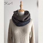 イタリア製ニット バイカラースヌード