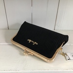 がま口お財布＊コーデュロイ＊Black