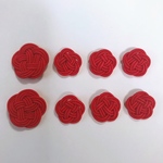 水引梅結び  ハンドメイドパーツ 手芸用品 紅色