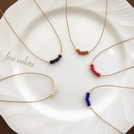【金属アレルギー対応】ネックレス    どの色も欲しくなる！ petit 5colors×2