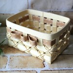 【バニラ】エコクラフトのラッピング箱にも使える☆おしゃれ収納かご