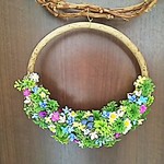 春待ちリース   メルヘン    結婚祝い、ウェディングボード、玄関ドアリースなど。