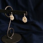 極細 糸 のレース編み　ピアス／イヤリング／ノンホールピアス
