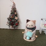 羊毛フェルト  編み物ネコさん🐱