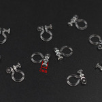 M2330  30個 樹脂ノンホールピアス 丸皿 3mm クリア  3X【10ヶ】
