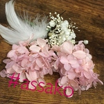 ⑧ プリザ  髪飾り assako