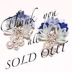 snow【つまみ細工ブローチ】