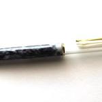 ハーバリウムが作れる♪ボールペン【石目調グレイ】ゴールド