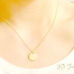 しっかりとしたメタルプレートのネックレス  gold/ シンプル