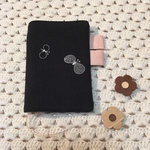 ほぼ日手帳カバー オリジナルサイズ ミナペルホネン choucho チャコール ファブリック使用