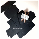 再入荷*ギフトbox 40×40×25mm ブラック プレゼント箱 プチギフト 指輪や小粒ピアスに*