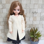 リカちゃん ノーカラーコート(ホワイト)