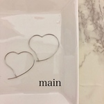 ハートフープピアス