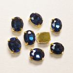 ８mm×６mm♡モンタナのオーバル型A級ガラスストーン