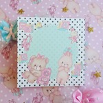 正方形メモ☆キッズ　くまとうさぎ