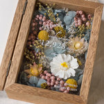 【両親への感謝状】ブルー紫陽花×ジニアフォトボックス【記念品】【親ギフト】