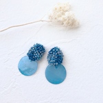 【受注制作】coral reef (blue)ピアス・イヤリング　
