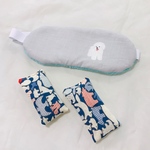 アイマスク&ミニあずきカイロ2個セット ビションフリーゼ生地