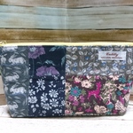 【sale】【１点物】リバティ＊あったか素材パッチ＊マチつきポーチ