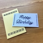 紙刺繍のバースデーカード(Sネイビー)
