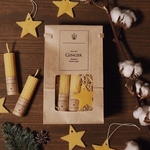 Honeycomb candle と星のオーナメントのクリスマスギフトセット