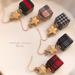 ꫛꫀꪝ♡ レトロなキュービックビーズとお星様のピアス♡ イヤリング