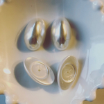 再販無し◆ デッドストック  25mm パール カボション   ホワイト