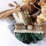 【受注生産】【再販】Shining Gold Ribbon    ヘアクリップ