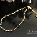 【SALE】エチオピア産プレシャスブラックオパール*タンブルブレスレット