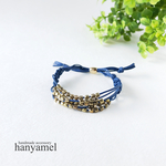 Cord Bracelet 〜 navy beads(限定色)