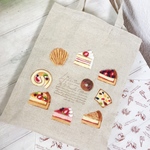 Cafe-sweets☆羊毛刺繍トート〜スイーツ&すいーつ🍰